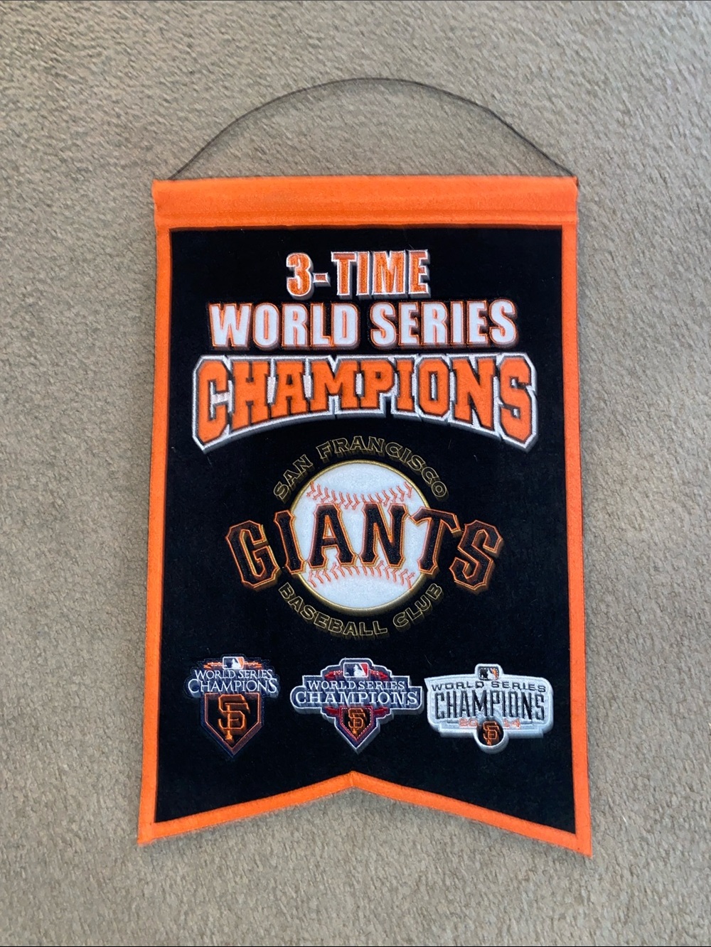 Genuine Merchandise San Francisco Giants Champions Tapestry - Orange & Black